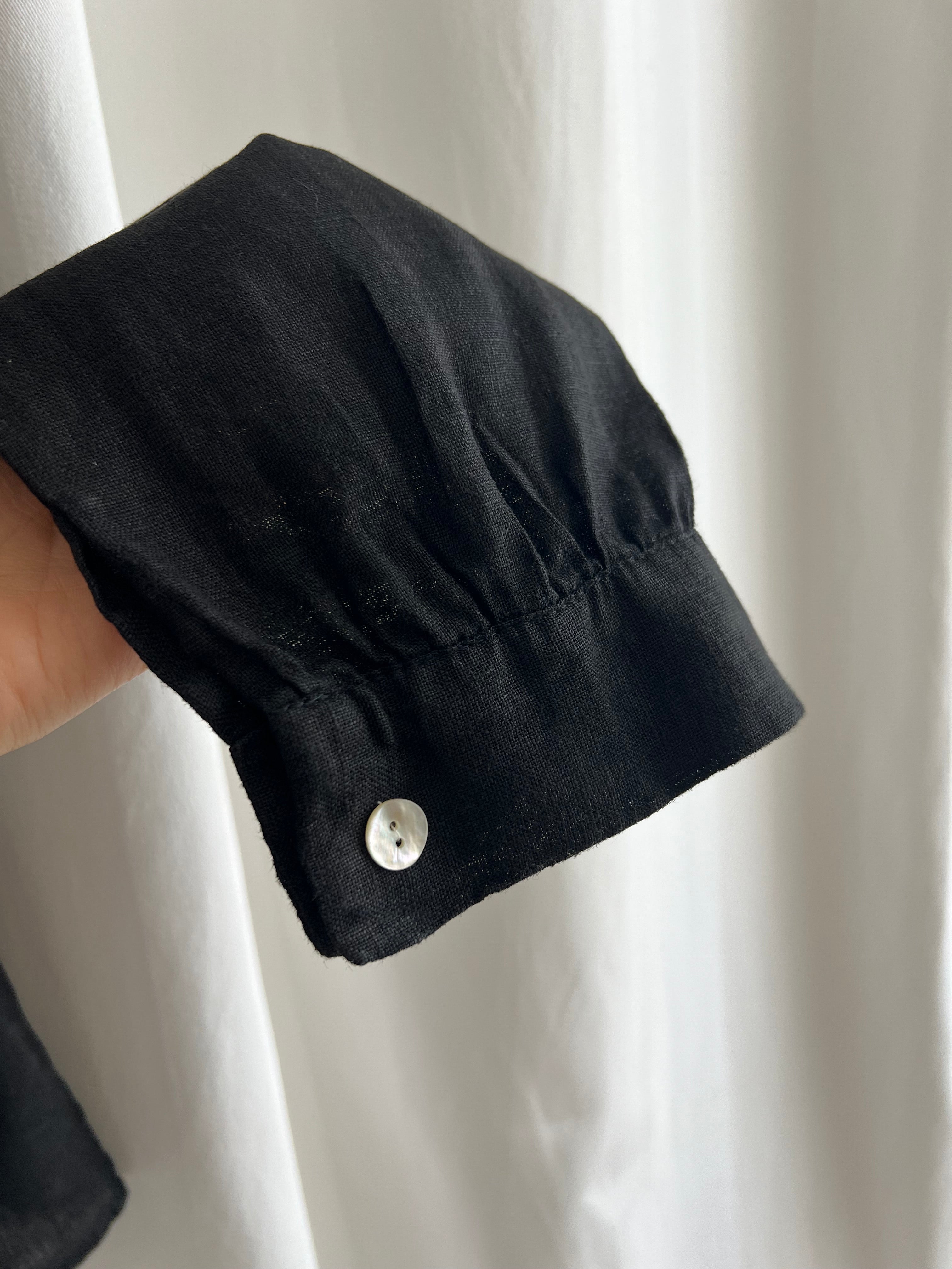 100% Linen comfy shirt - Black