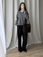 Sillabe Studio bucket bag - Dark coffee