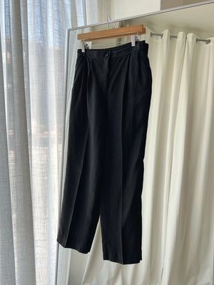 Valentino 100% linen tailored black pants