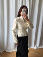 Silk and cotton oriental crop jacket