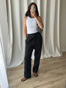 Valentino 100% linen tailored black pants