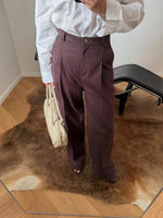 Tailored 100% linen pants - Cacao