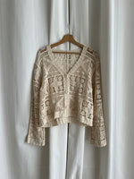 Crochet beige cardigan