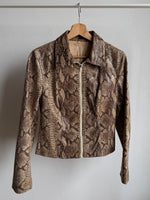 Real leather 90s python jacket