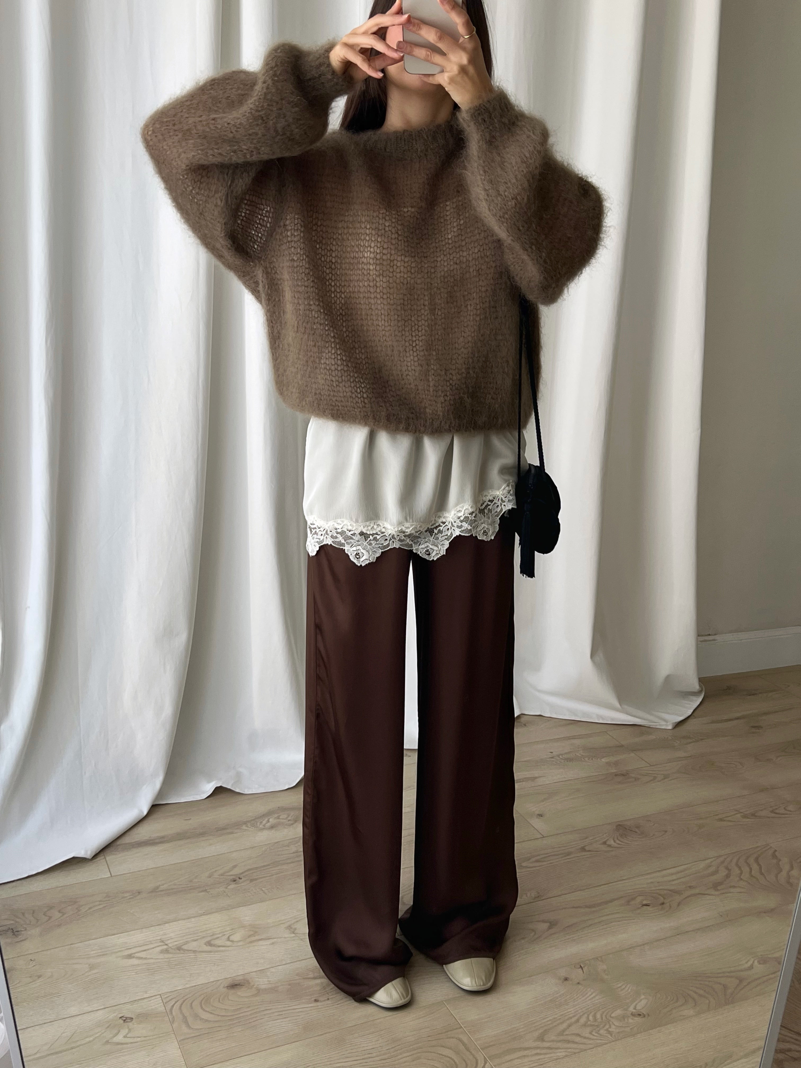80% kid mohair soft pull - Moka