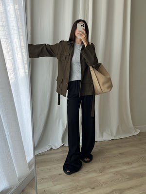Pure linen sahariana jacket