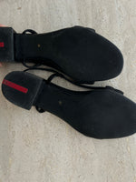 Prada leather black sandals