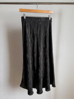 Oriental liquid midi skirt - Black
