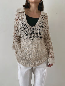 Tennè by Antonia Erre - Crochet maxi polo/sand