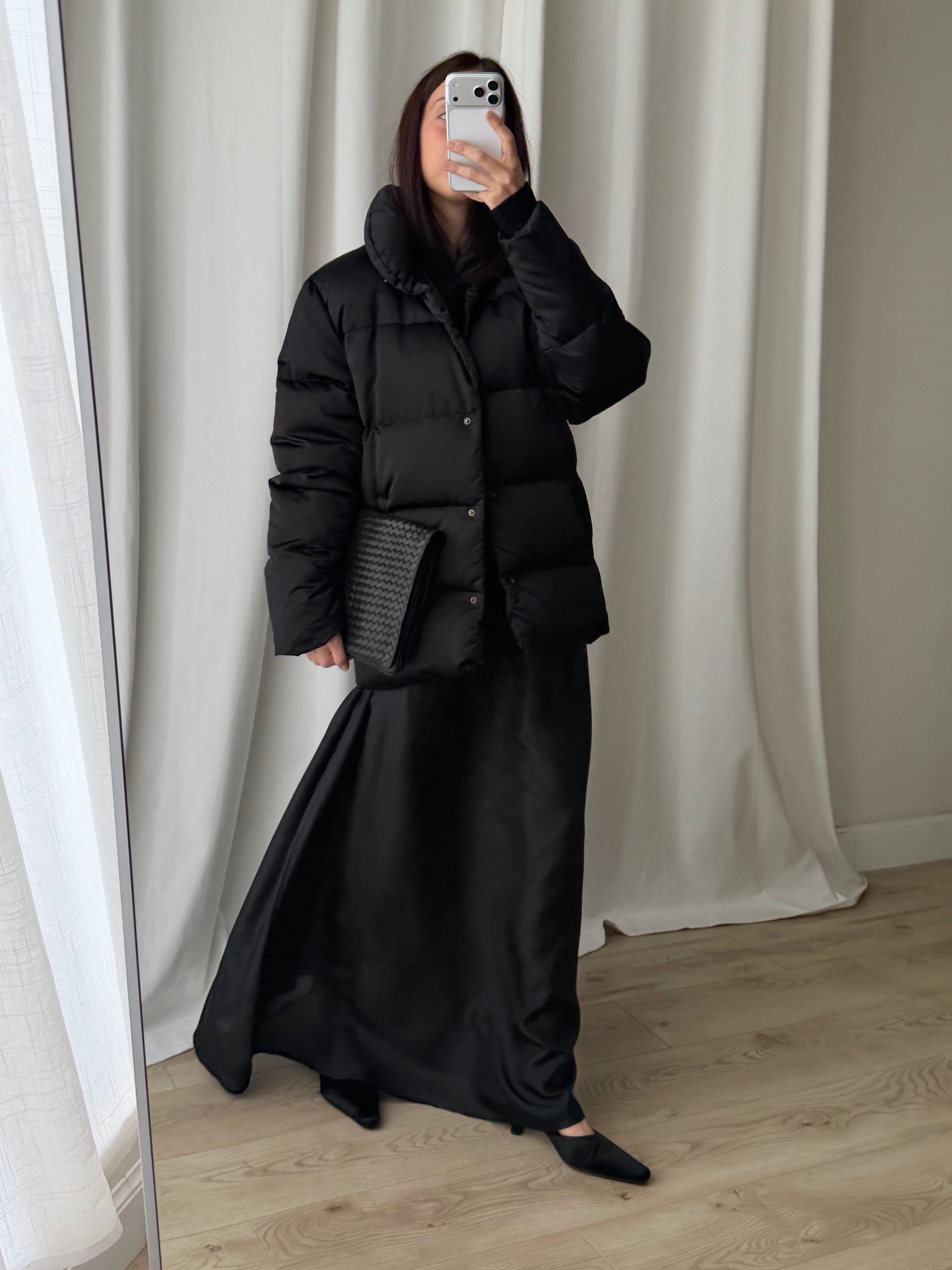 Moncler black down jacket