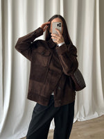Made in Italy real suede leather chocolate jacket