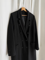 Wool long black coat