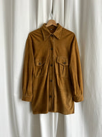 Real suede leather light brown jacket/shirt