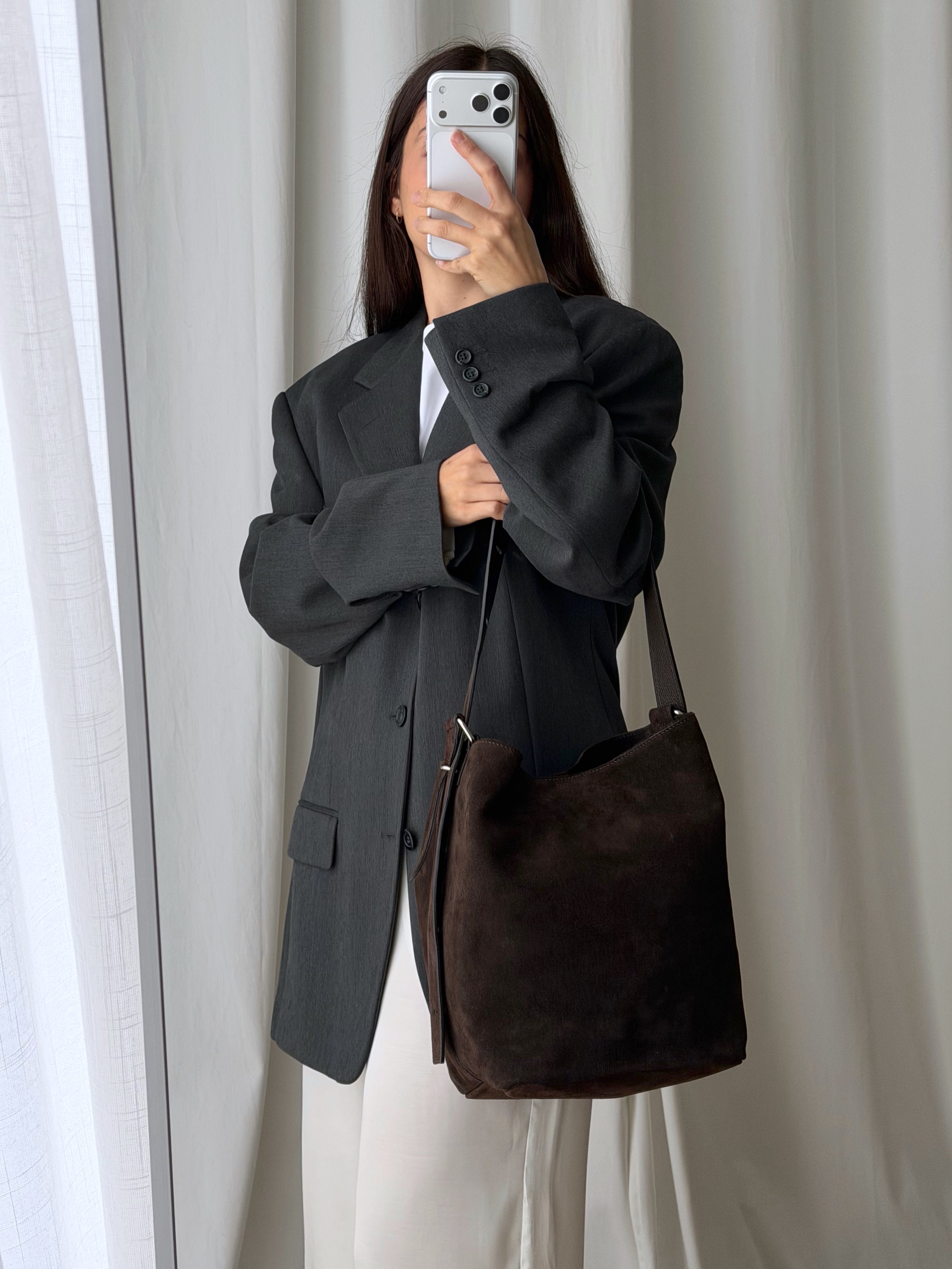 Sillabe Studio bucket bag - Dark coffee