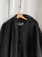 Luisa Spagnoli pure wool grey scarf coat