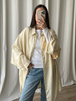 Pure silk cream chemisier dress