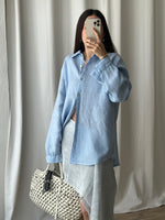 100% Linen comfy shirt - Cielo