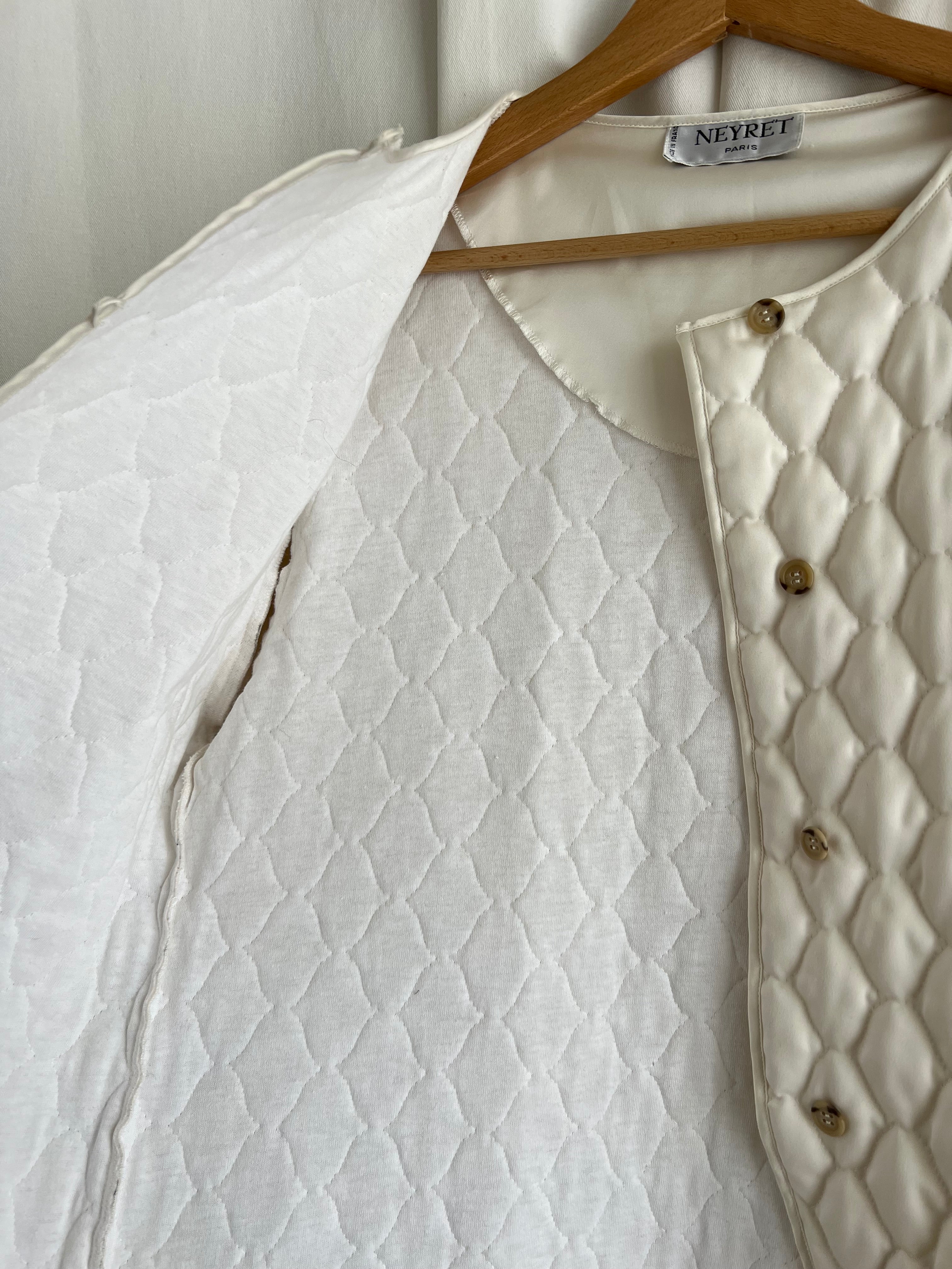 Made in France white quilted jacket