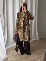 Animalier eco fur coat