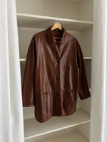 Real suede leather light brown jacket