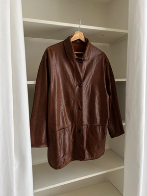 Real suede leather light brown jacket
