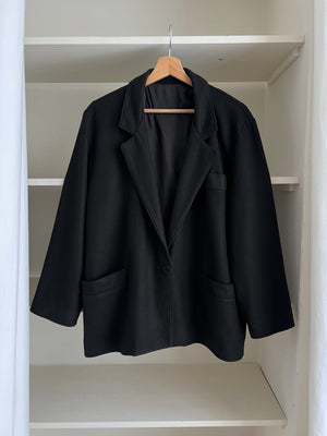 Italian wool blend black blazer