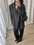 100% virgin wool grey blazer