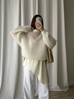 80% kid mohair soft pull - Latte