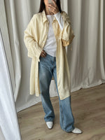 Pure silk cream chemisier dress
