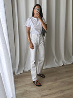 Levi's 501 white jeans