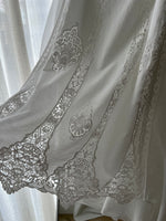 Pure cotton lace details long skirt