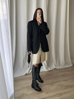 Made in Italy pure lightweight wool black blazer