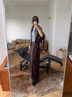 Pure viscose tailored pants - Coffee