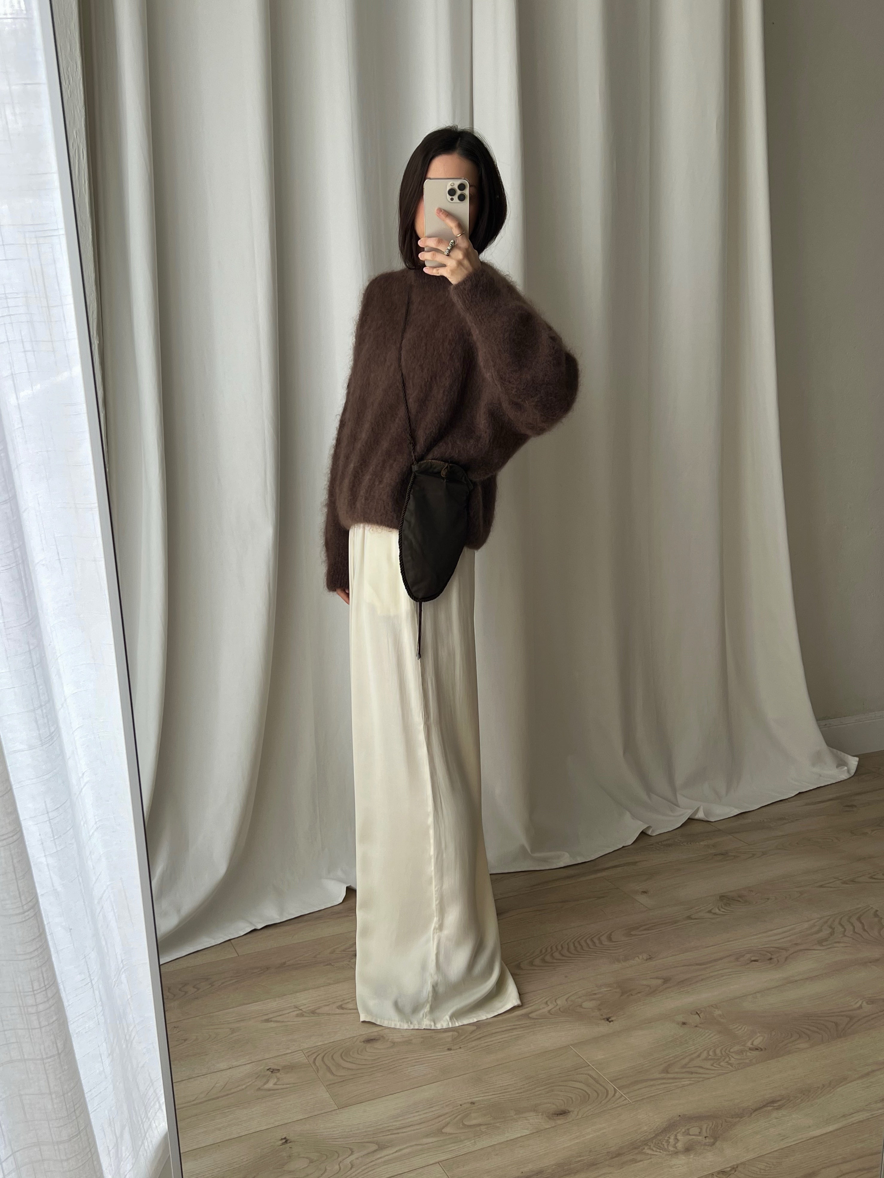 74% kid mohair soft pull - Chocolate