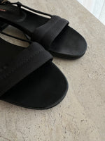 Prada leather black sandals