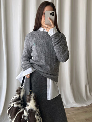 Ralph Lauren pure lambswool grey pull