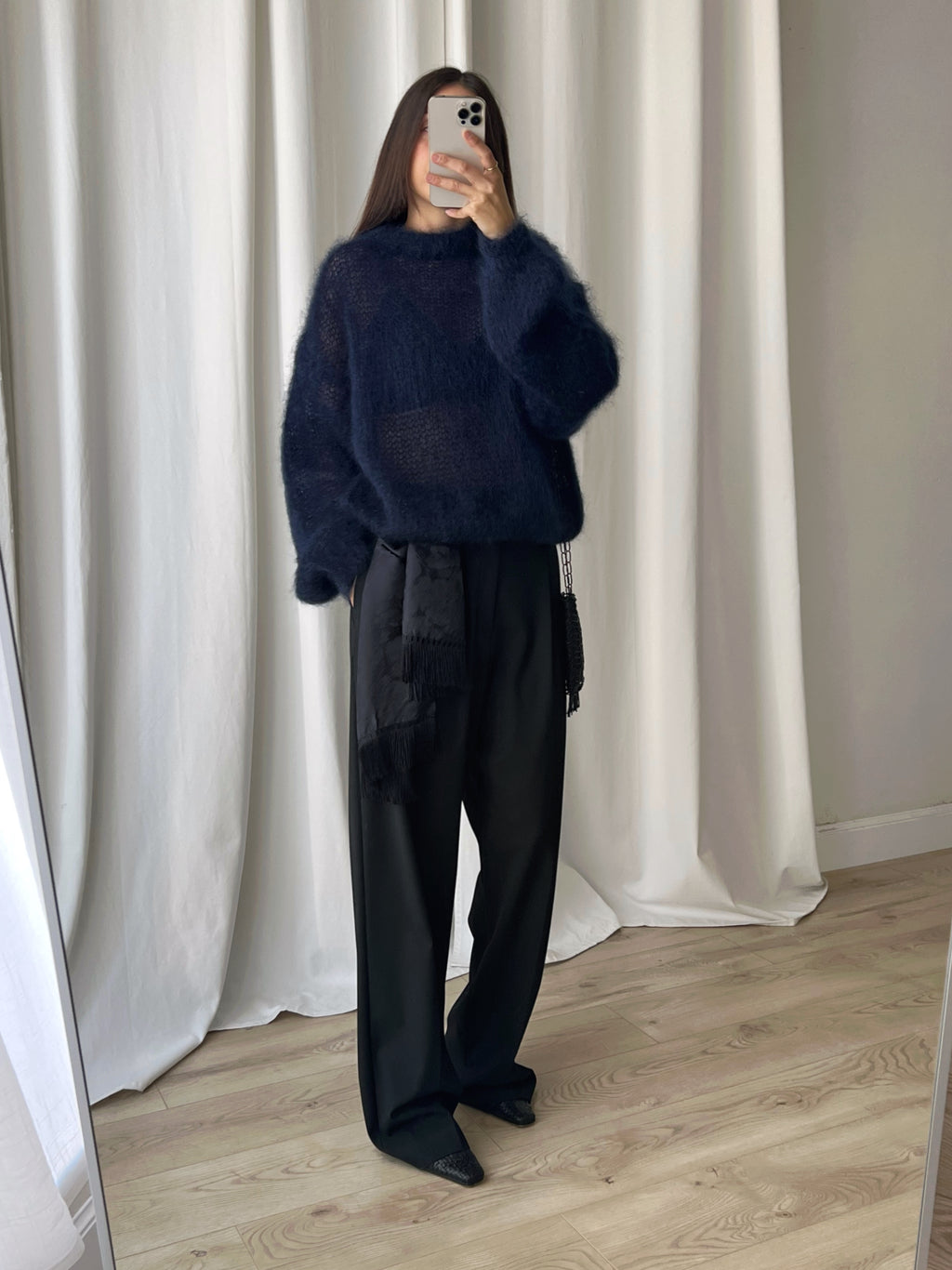80% kid mohair soft pull - Mirtillo