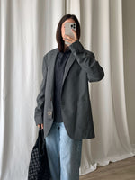 Made in Italy wool blend grey blazer