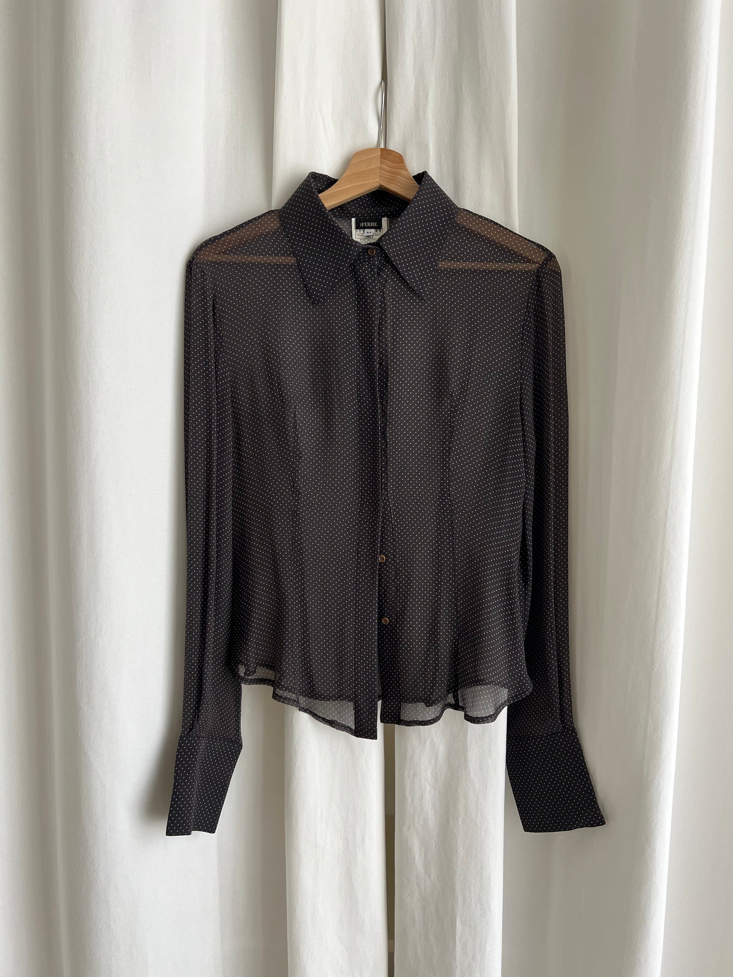 Gianfranco Ferrè pure silk sheer shirt