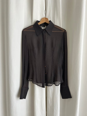 Gianfranco Ferrè pure silk sheer shirt