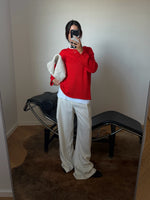 100% Cotton pull - Rosso
