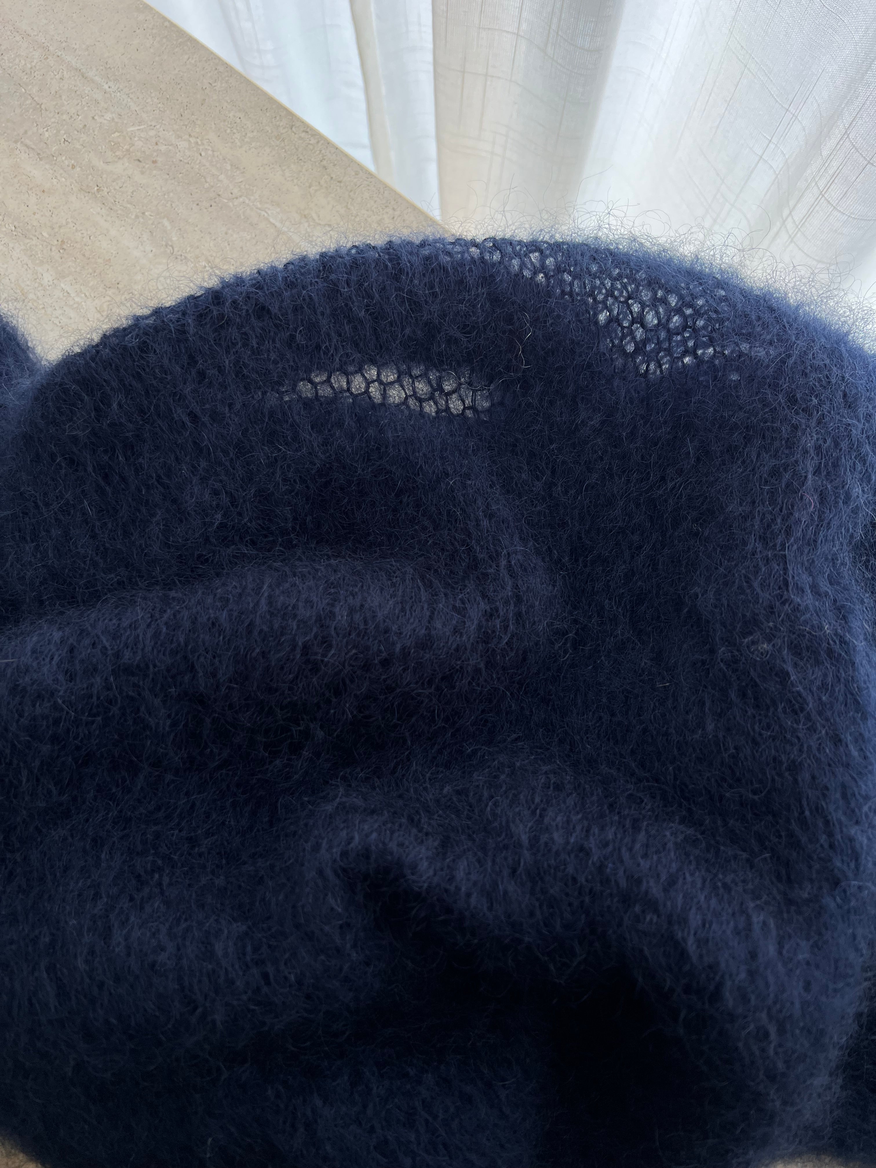 80% kid mohair soft pull - Mirtillo