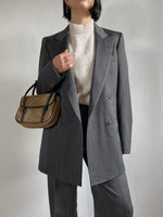 Made in Italy pure wool genderless two pieces grey set