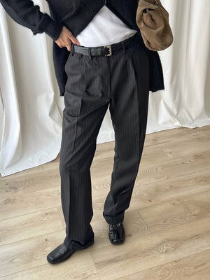 Made in Italy 100% wool pinstriped pants