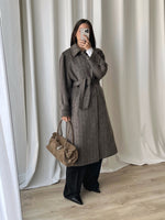 Wool and mohair barbed coat