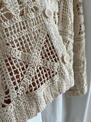 Crochet beige cardigan
