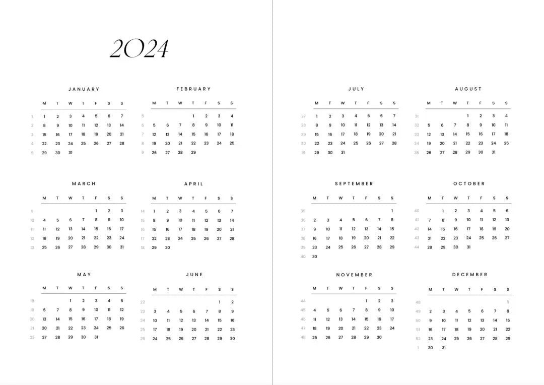 Cozy Planner 2024 - Forest green