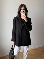 MaxMara lightweight wool black blazer