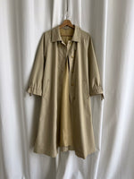 Cotton blend beige trench