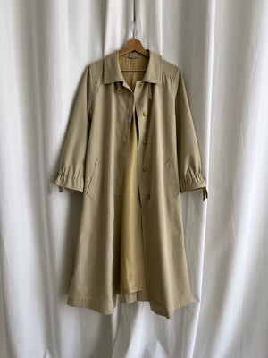 Cotton blend beige trench